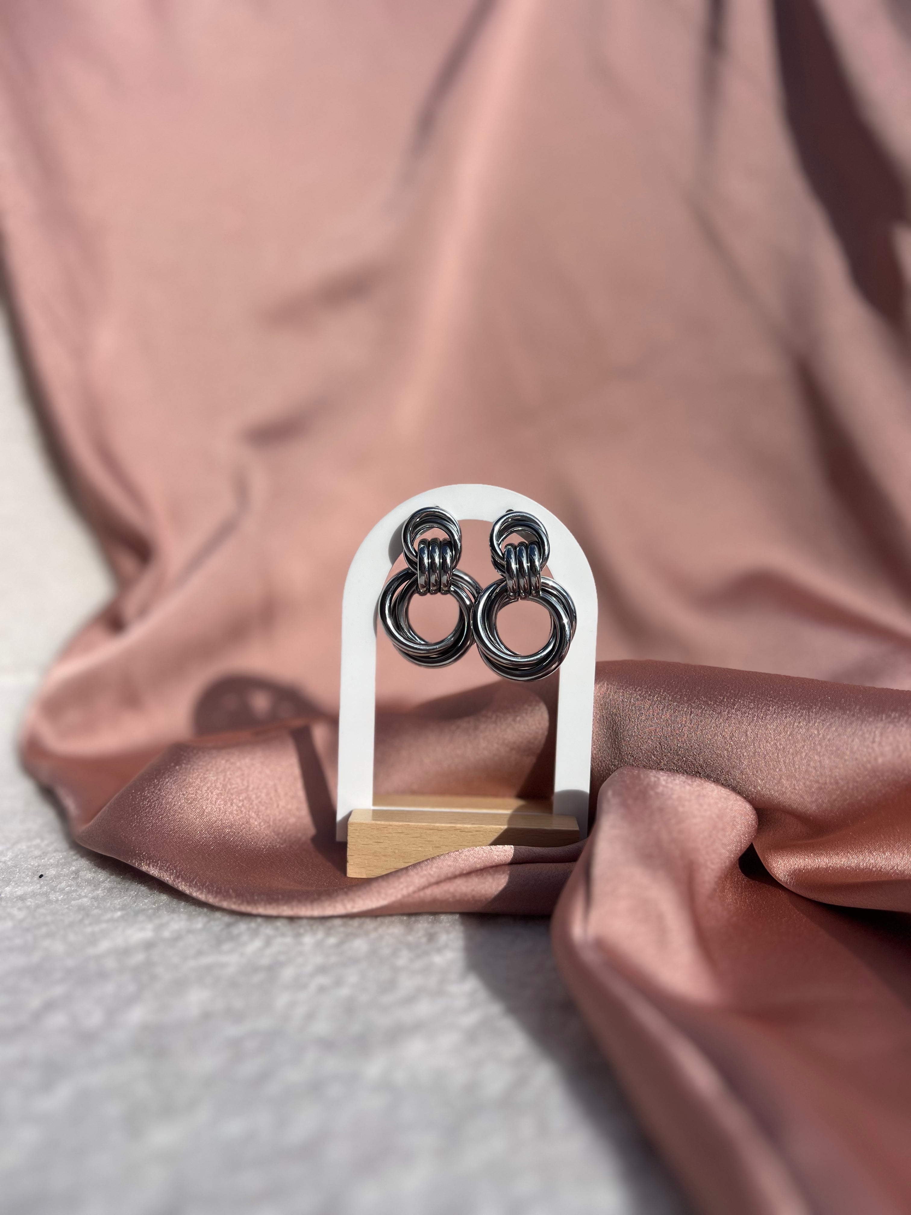 Boucles d'oreilles Nathalie argent
